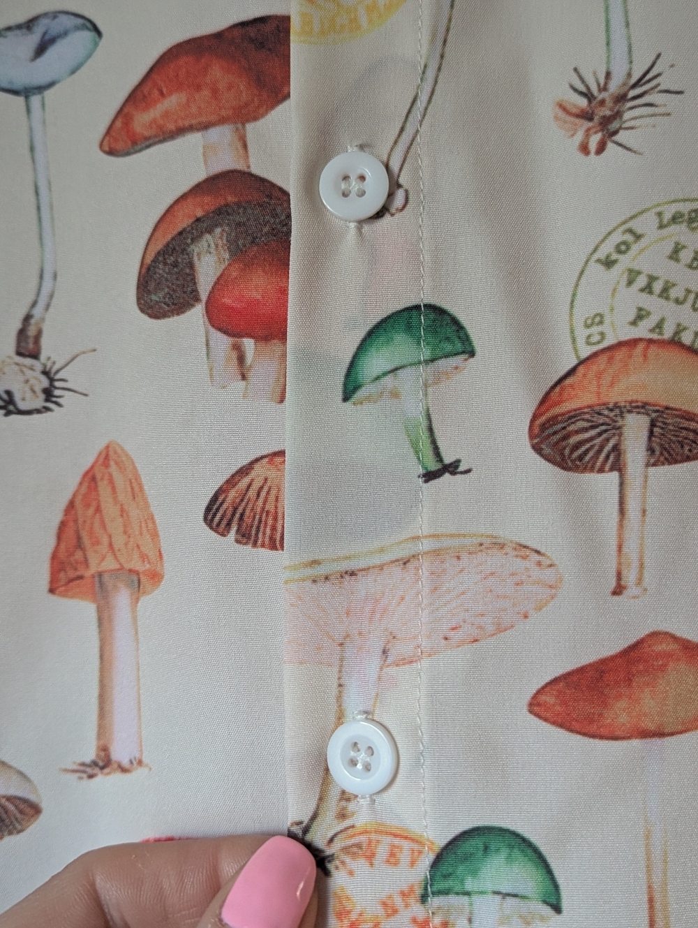 🍄✨ Men's SS Whimsy Mushroom Shirt Multicolor Shroom Cottagecore Top Forestcore - Picture 4 of 5